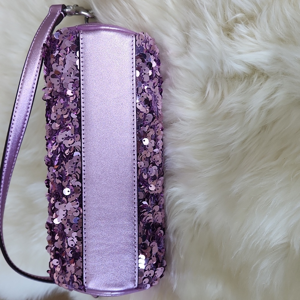 Gorgeous NWT Coach Lilac Sequin Nolita Barrel Bag 💜🎁 - Picture 10 of 16